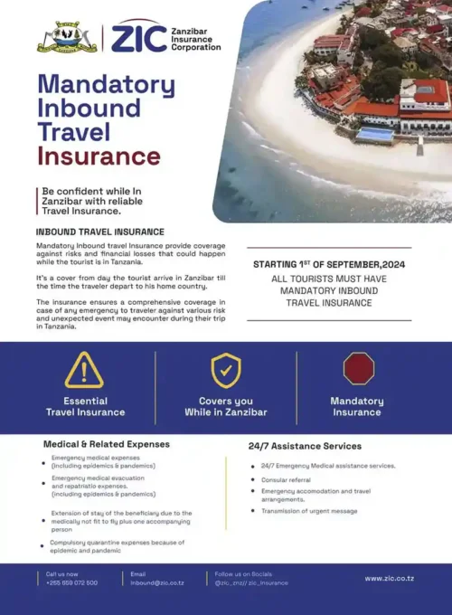 Insurance Zanzibar travel Tanzania