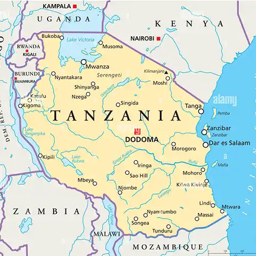 Among the Destinations is Tanzania the country of Adventure