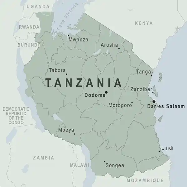 Map of Tanzania