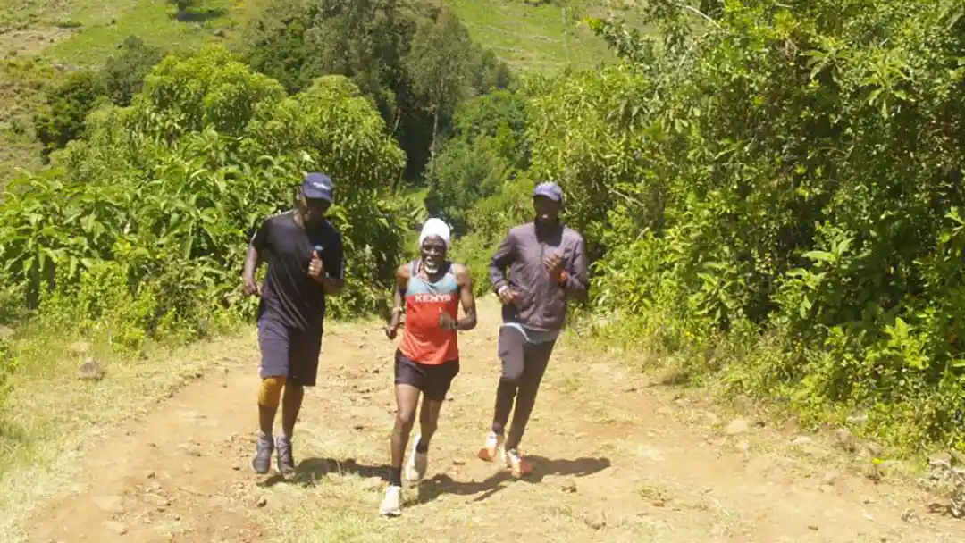 George and 75 year old champion running